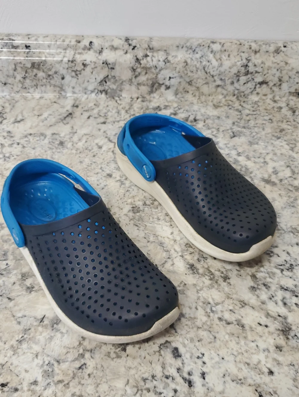 CROCS Kids Navy and Blue Slip-On Clogs